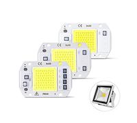 ICXLPMC Indoor Lighting, 1-Pack, DIY LED COB Chip Lighting 20W/30W/50W AC110V Smart IC Driver Spotlight Diode Chip Beads Flood Light(Warm White,20W)