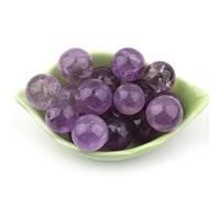 ICXLPMC Lot de 7 sphères rondes en quartz améthyste violette naturelle pour décoration d'intérieur moderne, fabrication de bijoux, équilibrage, 15 mm (taille : 25 mm)