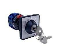 ICXLPMC LW26 Three Position 20A Two Poles Changeover Cam Switch with Lock Key 22mm Hole YMW26-20YS3/2S1