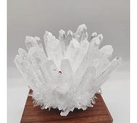 ICXLPMC QINTINYIN Lot de 1 pierre de quartz brut naturel en cristal transparent pour décoration de la maison, collection QINTINYIN (taille : 300-400 g)
