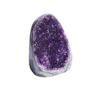 ICXLPMC Raw Amethyst Geode Purple Crystal Quartz Cluster Dream Thunder Stone Home Decoration Ornaments (Size : 300-400g)