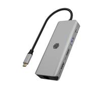 ICY BOX Station d'accueil USB-C IB-DK4012-CPD 9-en-1 2xHDMI 4K60Hz USB3.0 100W Ethernet