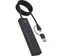ICY IB-HUB1737C3 - USB 3.0 type A/C, hub USB 7 ports type A/C.