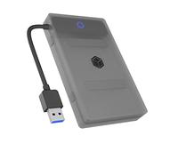 ICY BOX Adaptateur SATA vers USB pour HDD / SSD 2,5", Adaptateur de disque dur, USB 3.0, USB-A, boîtier de protection, sans outil, boîtier externe, IB-AC603b-U3