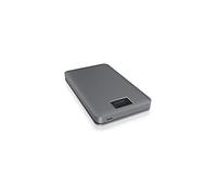 ICY BOX Boîtier d'empreintes digitales avec cryptage pour SSD ou Disque Dur 2,5" USB 3.0 Externe en Aluminium