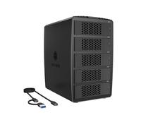 ICY Box Boîtier Raid 5 Baies pour HDD/SSD 2,5"/3,5", Stockage Das USB-C avec USB 3.2 Gen 1 (5 Gbps), HotSwap SATA III Enclosure, Modes 0/1/3/5/LARGE/SINGLE, IB-RD3705-CU3, Heart Raid 3705