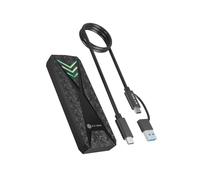ICY Box Boîtier SSD M.2 NVMe (USB 3.2 Gen 2 Type-C, 10 Gbit/s), éclairage RGB, pour M-Key & B+M Key (2230/2242/2260/2280), Jusqu’à 2 to, IB-1805ML-CU31