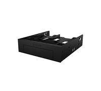 ICY Box Cadre d'installation Triple pour 2X disques durs/ssd de 2,5 Pouces et 1x Disque Dur de 3,5 Pouces dans Un Emplacement de 5,25 Pouces, sans vis, Anti-Vibrations, façade Avant, IB-5251