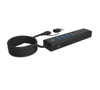 ICY IB-HUB1737C3 - USB 3.0 type A/C, hub USB 7 ports type A/C.