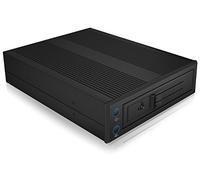 ICY BOX EasySwap Cadre de Disque Dur Amovible pour 1x 3, 5 Pouces HDD dans 1x 5, 25 Pouces Baie, SATA III, Ventilateur, Aluminium, Noir