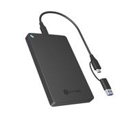 ICY BOX EXT. Boîtier SATA 2,5" en plastique USB 3.2 Gen 2 IB-201T-CU31 | Port USB 3.2 Gen 2 pour une transmission rapide, montage sans outil du boîtier en plastique SATA SSD/HDD de 2,5" en noir