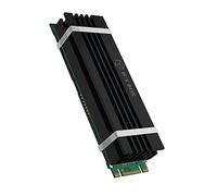 ICY BOX Glacière M.2 de 10 mm de hauteur pour M.2 SSD (2280), aluminium, 3x plaque conductrice de chaleur en silicone, montage en caoutchouc silicone, passive, amovible, noire