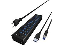ICY BOX IB-AC6113 USB 3.2 Gen 1 (3.1 Gen 1) Type-B 5000 Mbit/s Noir, Hub USB