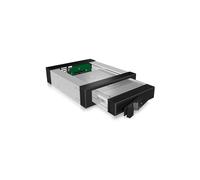 ICY BOX IB-129SSK-B : Rack Mobile 1x 2.5/3.5" SATA/SAS 6Gbit/s, Façade 5.25", Aluminium, Noir, Extraction à Chaud, Support Windows/macOS/Linux