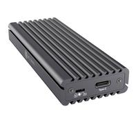 ICY BOX SSD M.2 NVMe en boîtier, USB 3.1 (Gen2, 10 Gbit/s), système de Refroidissement, USB-C, USB-A, PCIe M-Key, Aluminium, Gris