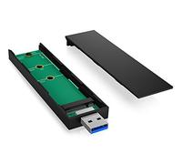 ICY BOX IB-184M2 - Boitier externe - M.2 - M.2 Card - USB 3.1 (Gen 2) - noir