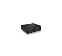 ICY BOX IB-2242SSK : Rack 5.25" pour 4 HDD/SSD 2.5" SATA II/III, aluminium noir, 2 ventilateurs 40mm, taux transfert 6 Gbit/s, compatible Windows/macOS