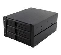 ICY BOX IB-563SSK 2x 5,25" Plateau de stockage de disques Noir