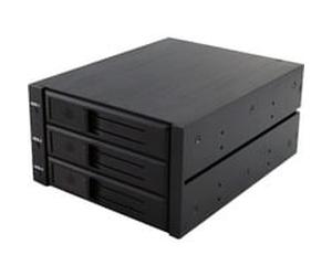 ICY BOX "IB-563SSK 2x 5,25"" Plateau de stockage de disques Noir, Cadre de montage"