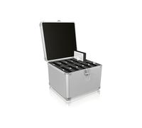 ICY BOX IB-AC628 Valise de Transport Métal/Plastique Argent pour HDD 2.5/3.5", 240x200x230mm, Poignée Argent, 10 Périphériques Supportés