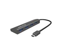 ICY BOX IB-AC6405-C hub USB 4 Voies avec cble USB Type-C & 4X Ports USB 3.0 (Type-A), cble intégré, Aluminium, Anthracite