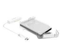 ICY BOX "IB-AC703-C Boîtier disque dur/SSD Translucide, Blanc 2.5"""