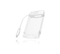 ICY BOX IB-AC703-C Boîtier Externe 2.5" SATA III USB 3.2 Gen 1 Type-C, Translucide/Blanc, HDD/SSD jusqu'à 9.5mm, Support UASP
