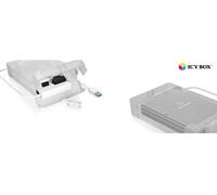 ICY BOX IB-AC705-6G - Boitier externe - 2,5 po./3,5 po. partagé - SATA 6Gb/s - USB 3.0 - blanc