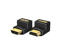 ICY BOX IB-CB009-1 Adaptateur d'angle HDMI (jeu de 2 adaptateurs à orientation miroir), 1080p/2160p/3D/Ethernet, True-HD/DTS-HD, bornes plaquées or