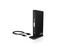 ICY BOX IB-DK2241AC Station d'accueil USB 3.2 Gen 1, 2x USB 3.0, 4x USB 2.0, HDMI/DVI, Gigabit Ethernet, Audio 3.5mm, 2K, Noir