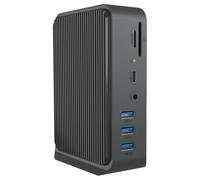 ICY BOX Station d'accueil USB-C (13-en-1) avec 2x HDMI, Docking Station USB-C pour Ordinateur Portable (Gigabit Ethernet, 7 Ports USB 3.0), DisplayLink, IB-DK2261AC
