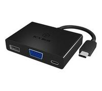 Raidsonic Icy Box Adaptateur IB-DK4032-CP USB 3.1 Type-C vers VGA, Type-C et USB