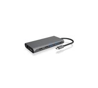 Icy Box Station d'accueil USB-C IB-DK4050-CPD – 12-en-1, 2x HDMI & DP, Gigabit, 4x USB3, PD 100W