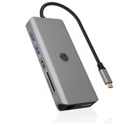 ICY BOX IB-DK4061-CPD Avec fil USB 3.2 Gen 1 (3.1 Gen 1) Type-C Gris