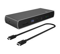 ICY BOX Thunderbolt 4 Docking Station (10-en-1), Station d'accueil avec 2 sorties (4K 60Hz), 2 Ports TB4 (40 Gbit/s), 4 Ports USB 3.2 Gen 2 (10 Gbit/s) pour Windows & MacBook Pro / Air et plus