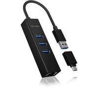 ICY BOX IB-HUB1419-LAN, Hub USB