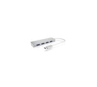 ICY BOX IB-HUB1425-C3 Hub USB 3.2 Gen 1 Type-C vers 4x Type-A, 5 Gbps, Aluminium/Plastique, Argent, Compatible Windows/macOS, câble 0.2m