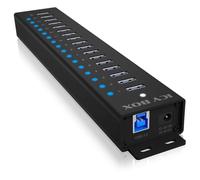 Raidsonic Icy Box - Hub USB IB-HUB1717-U3 17 ports (16+1 charge) USB 3.2 Gen 1 96W aluminium noir
