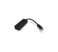 ICY BOX IB-LAN100-C3 Adaptateur USB Type-C vers Ethernet Gigabit, Realtek RTL8153, Wake-on-LAN, 1000 Mbit/s, compatible Windows/macOS/ChromeOS, Noir