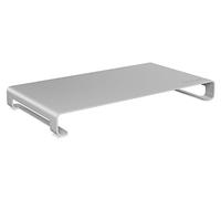Icy Box IB-LS200-LH Support Ergonomique pour écrans ou Ordinateurs Portables jusqu'à 14 kg Pieds antidérapants 40 cm de Large en Aluminium Gestion des câbles Argenté