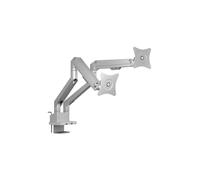 ICY BOX IB-MS524-T Support Bureau Double Écran 17-32" (43.2-81.3cm) VESA 75x75/100x100mm, Charge Max 18kg, Inclinaison -45°/90°, Pivot 180°, Gris/Argent