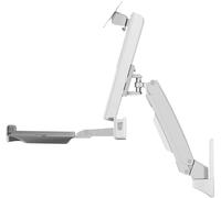 ICY BOX IB-MS600-W simple Support mural pour écran 25,4 cm (10\ ) - 61 cm (24\ ) argent, gris, blanc réglable en hauteur, tablette