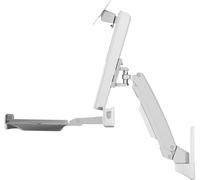 ICY BOX IB-MS600-W, Sit-Stand-Workstation mit Wandhalter für ein Monitor bis zu 24 simple Support mural pour écran 25,4 cm (10) - 61 cm (24) argent, gris,