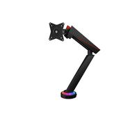 ICY BOX IB-MSG303BL-T Support Bureau Noir pour écran jusqu'à 32" (8kg), VESA 75/100mm, Fixation Pince/Boulon, USB 3.2 Gen 1, Inclinaison -40°/+40°, Rotation 360°