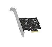 ICY BOX IB-PCI1902-C31 Carte de contrôle PCIe avec 2 Ports USB-C 3.1 Gen 2 (jusqu'à 10 Gbps) Argenté