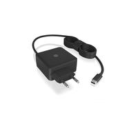 ICY BOX IB-PS111-PD Chargeur Secteur Universel 65W USB Power Delivery 3.0, Type-C, 5-20V, Câble USB-C intégré 1.5m, Noir, Certifié CE/FCC/RoHS