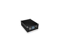 ICY BOX Boîtier Raspberry Pi 4 IB-RP110 – Aluminium et acrylique interchangeable, grille aérée – Noir