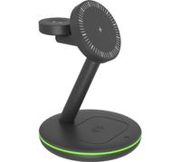 Icy Box IB-SH102-CH wireless charging stand, magnetic, for mobile phone, earpods and smartwatch, Plastic