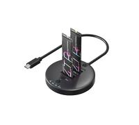 ICY Box M.2 NVMe SSD Clonage et DockingStation, USB-C 3.1 Gen 2, jusqu'à 10 Gbit/s, Double Baie, clonage Automatique sans PC, pour SSD 22 x 30/42/60/80/110 mm, IB-1612MCL-C31