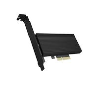 ICY BOX NVMe M.2 SSD vers PCIe 4.0 X4 avec dissipateur thermique en aluminium, Carte adaptateur pour Key-M avec USB C, IB-PCI208-HS